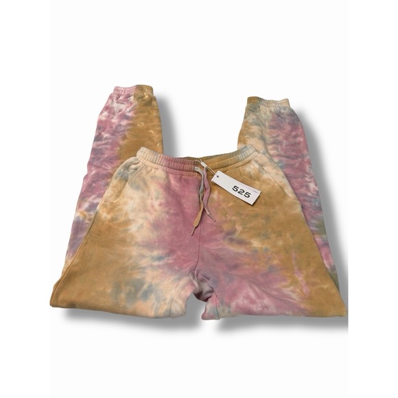 525 America Pants - 525 America Womens Tie Dye Joggers XS Pink Yellow Blue Sweatpants NWT